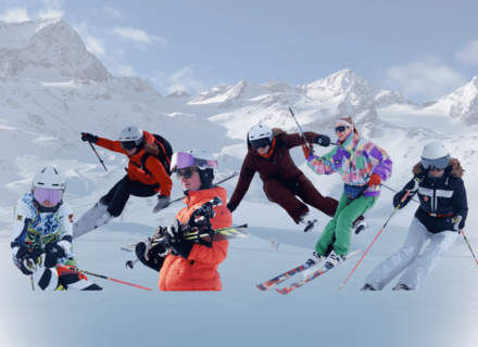Verschiedene Skifahrertypen